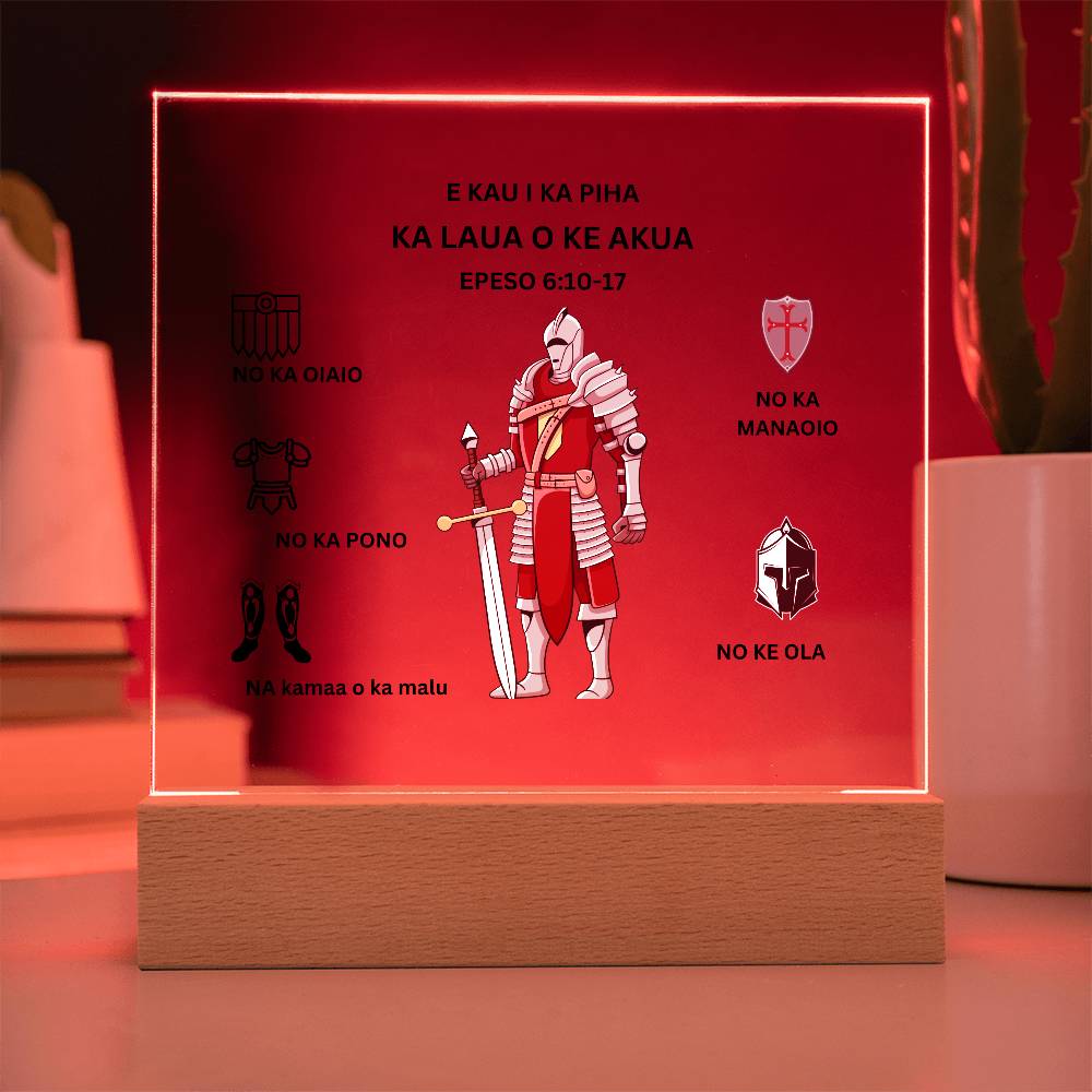 Hawaiian Armor of God Printed Acrylic Plaque