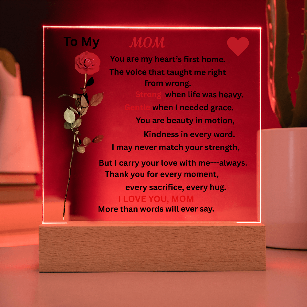 Happy Mother's Day Printed Square Acrylic Plaque