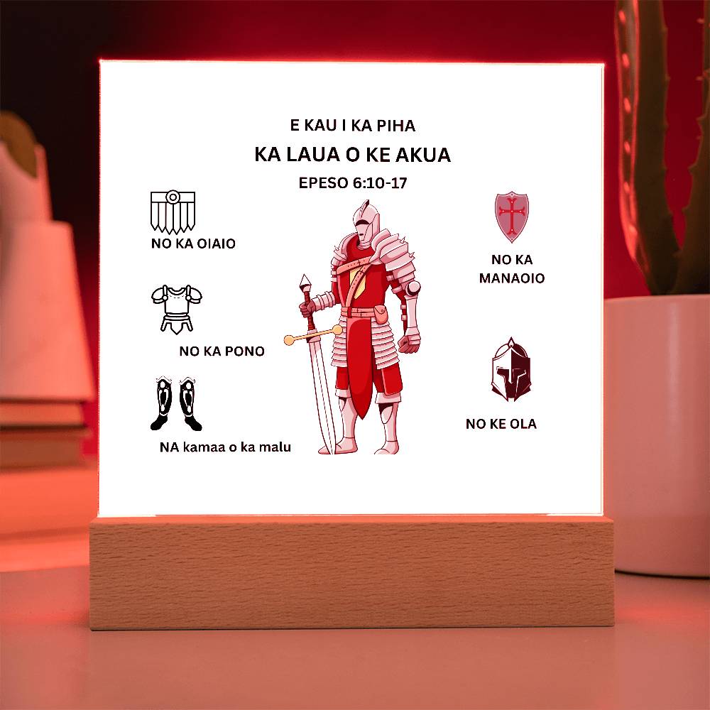Hawaiian Put On The Full Armor of God Acrylic Plaque