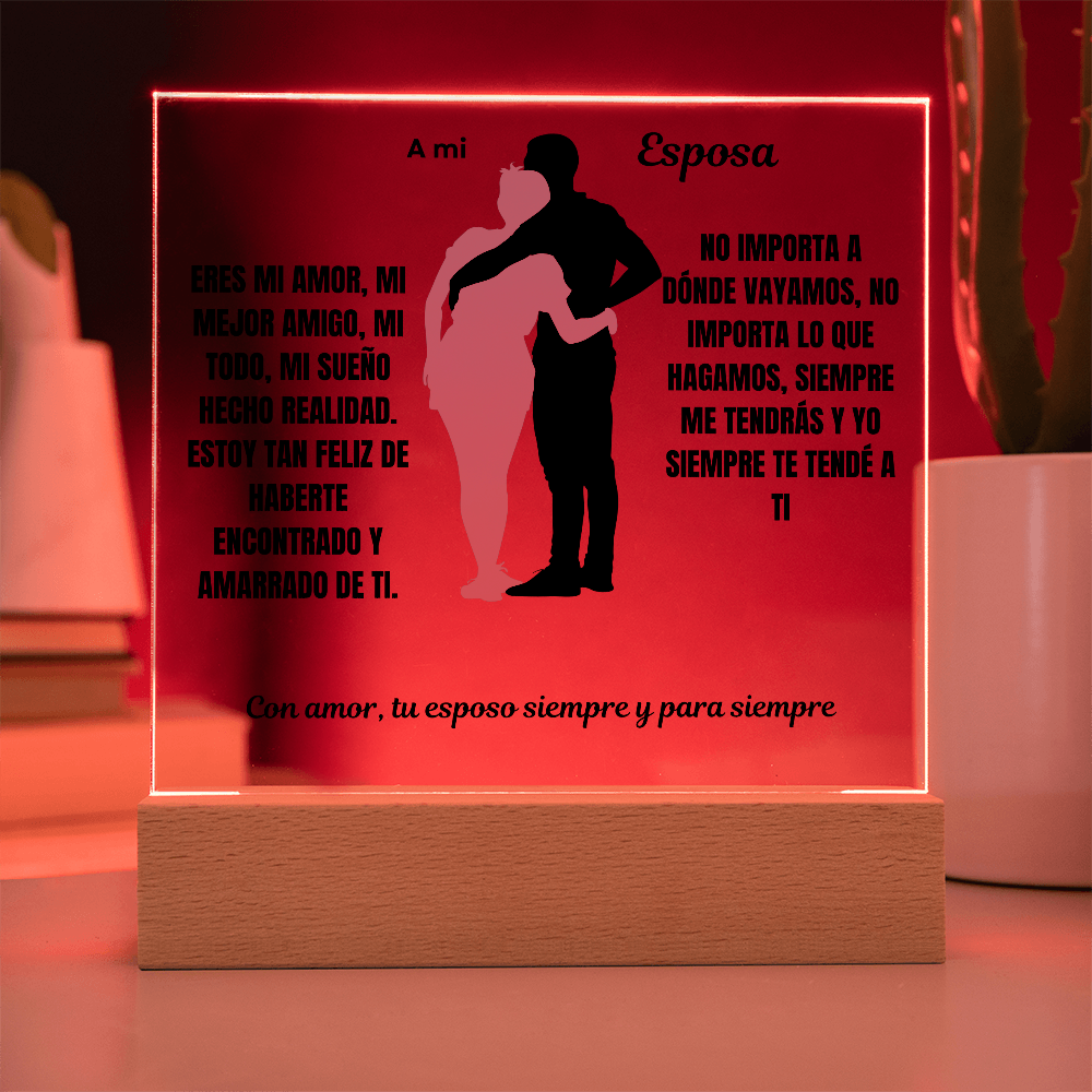 To My Wife Acrylic Square Plaque #2