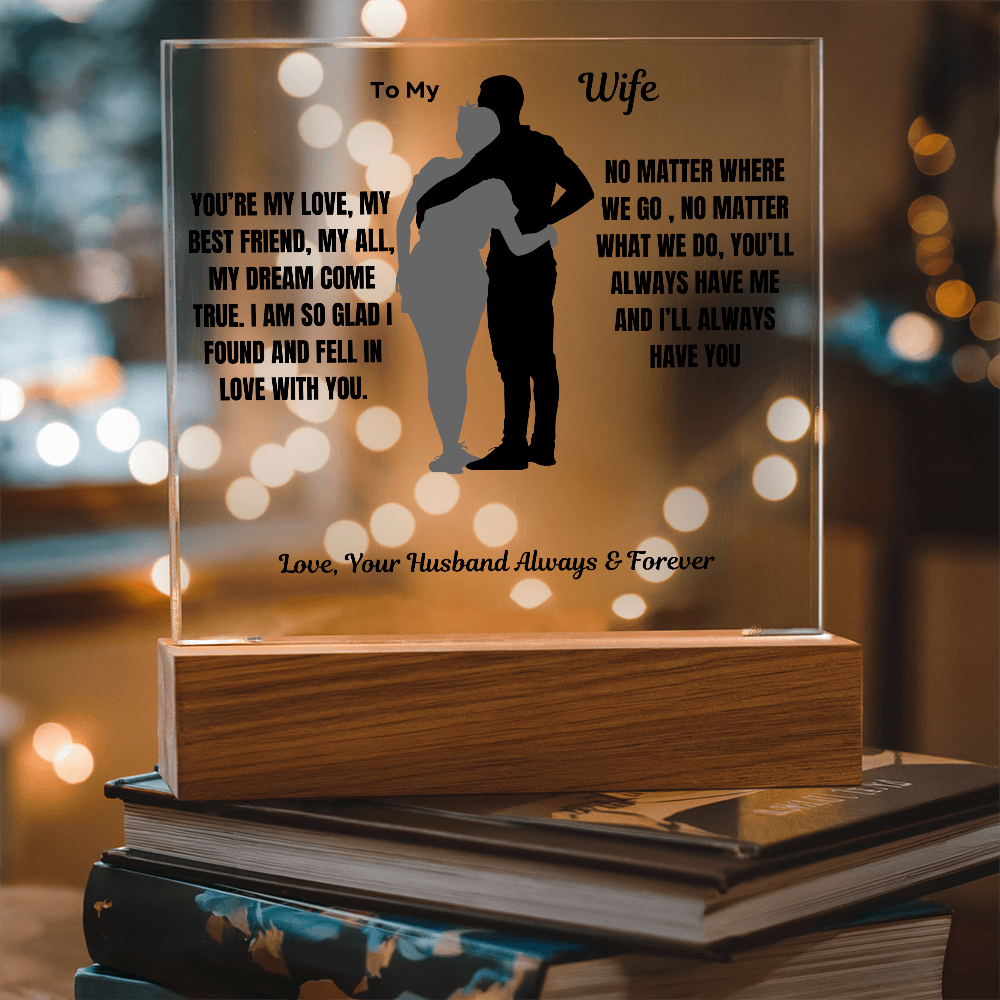 To My Wife Acrylic Square Plaque