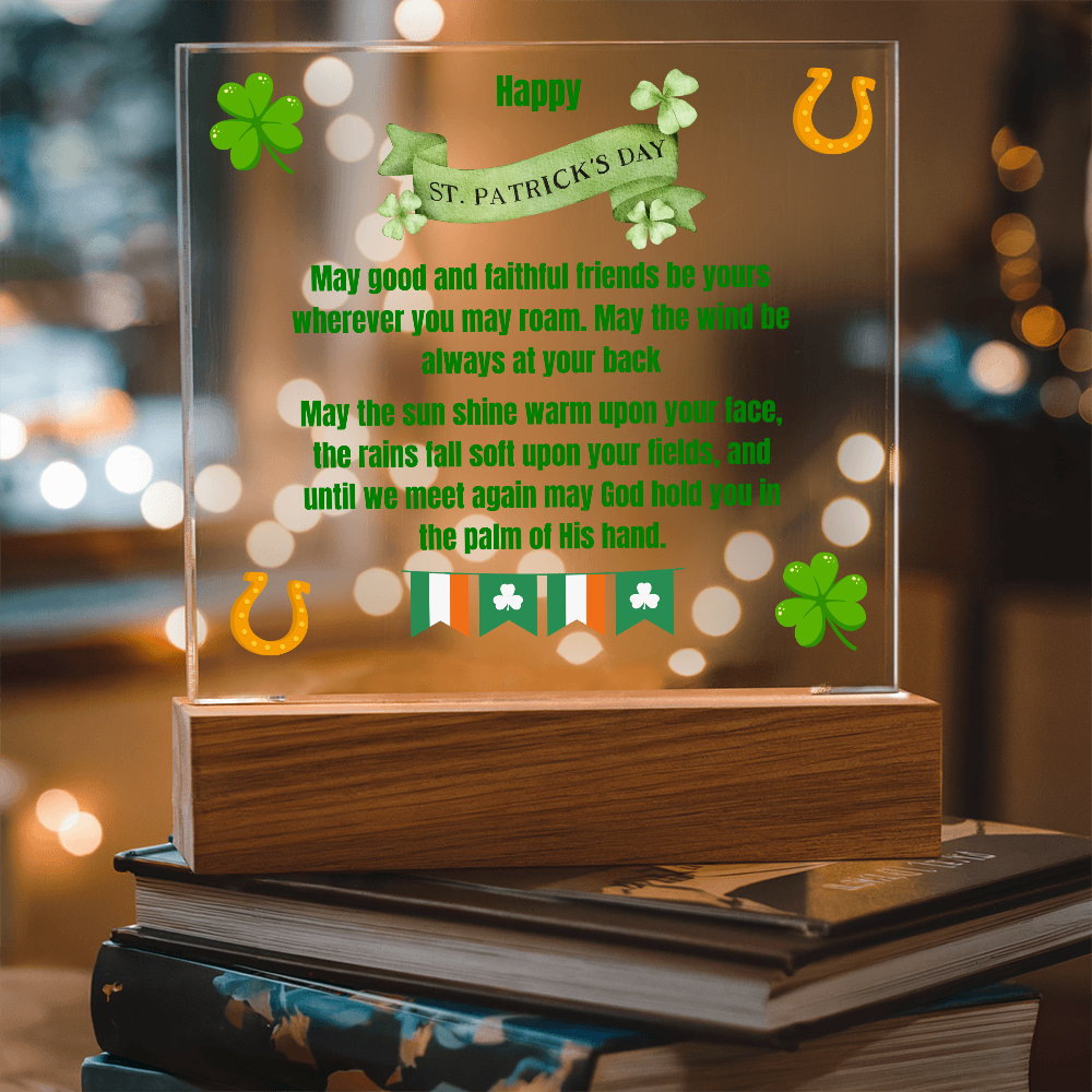 Happy St. Patrick's Day Square Plaque