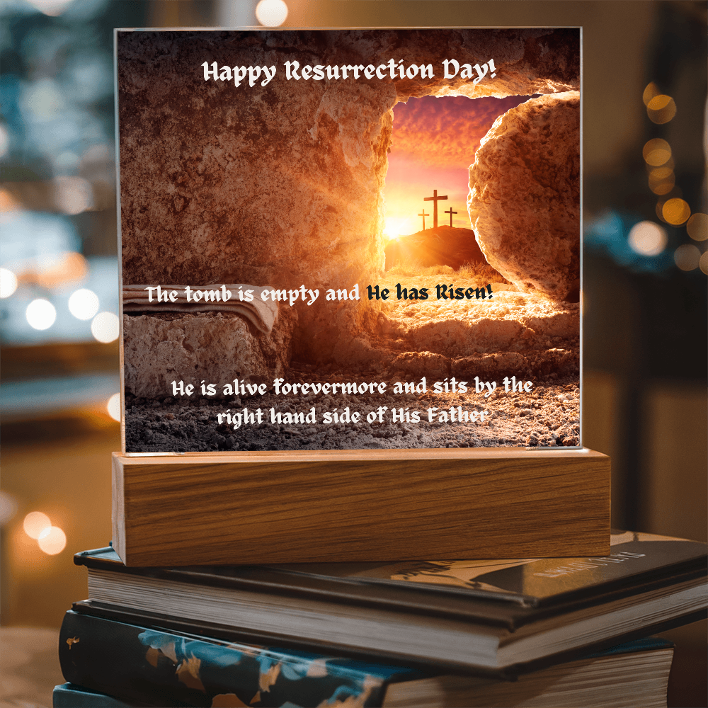 Happy Resurrection Day! Printed Square Acrylic Plaque