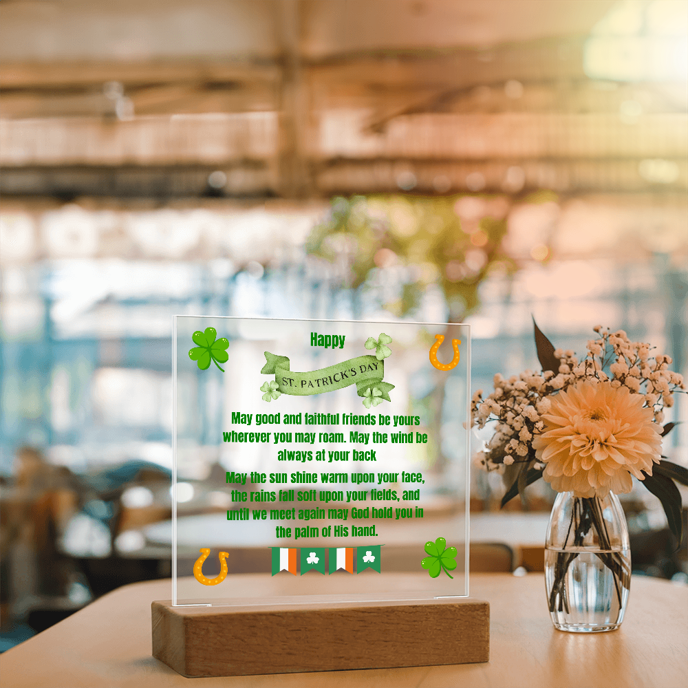 Happy St. Patrick's Day Square Plaque