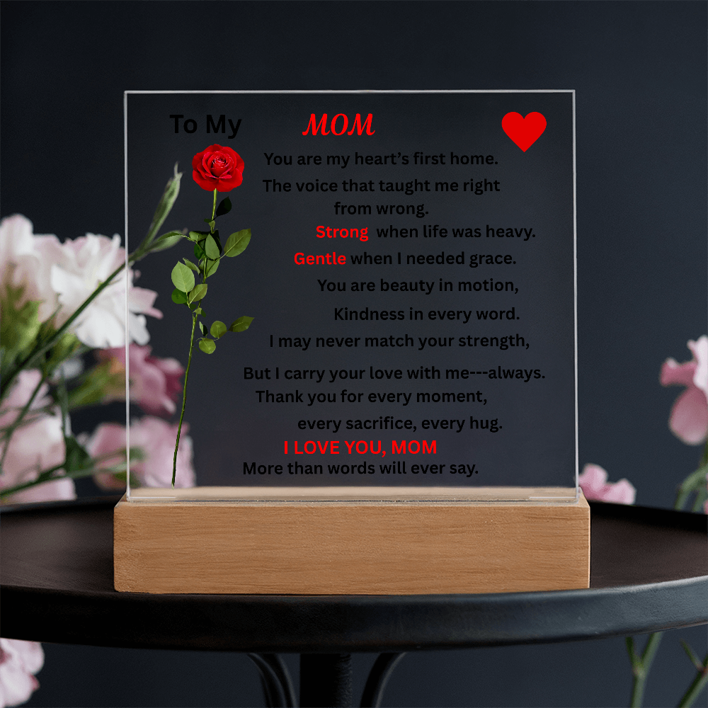 Happy Mother's Day Printed Square Acrylic Plaque