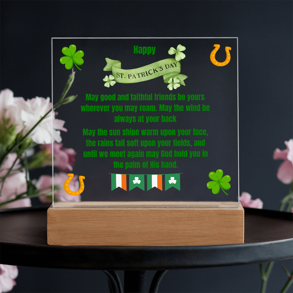 Happy St. Patrick's Day Square Plaque