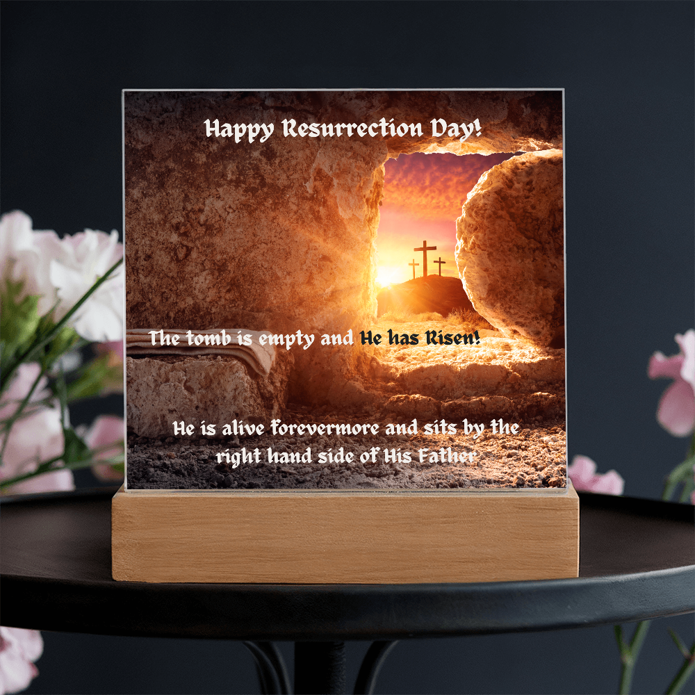 Happy Resurrection Day! Printed Square Acrylic Plaque