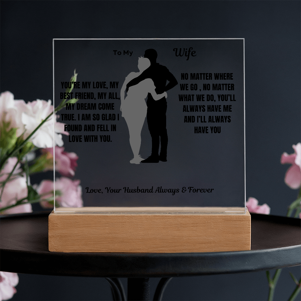 To My Wife Acrylic Square Plaque
