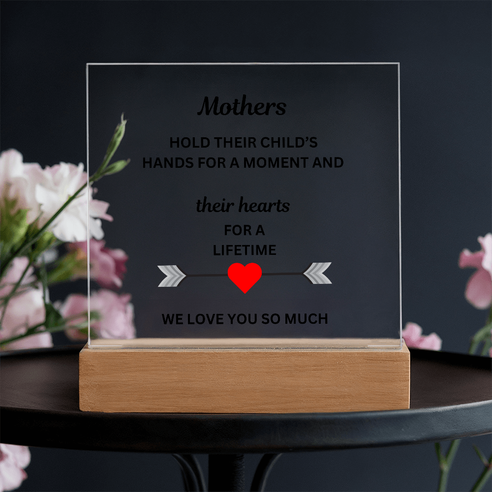 A Mothers Love Printed Acrylic Square Plaque