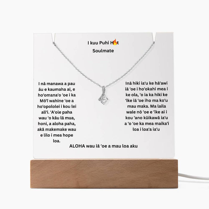 To My Smokin Hot Soulmate Hawaiian Square Plaque