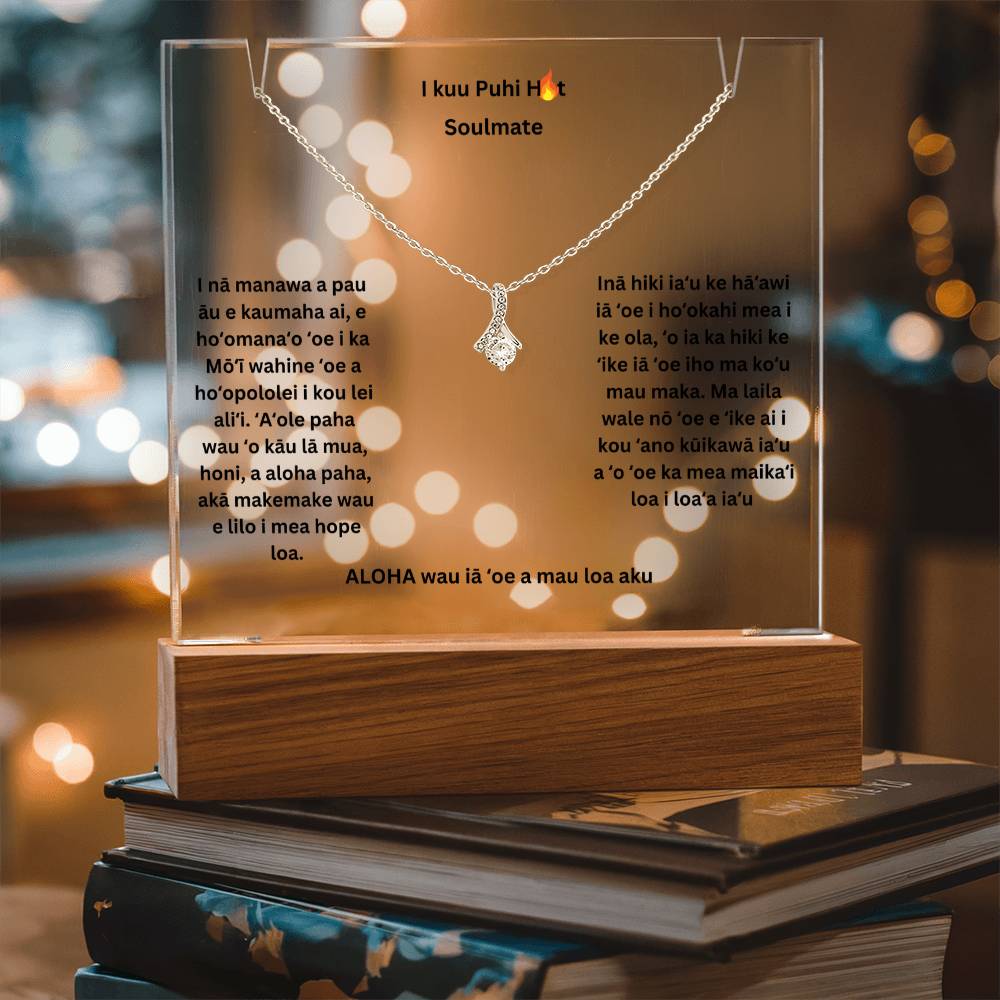 To My Smokin Hot Soulmate Hawaiian Square Plaque
