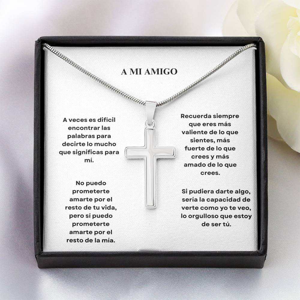 Spanish My Boyfriend Cross Necklace