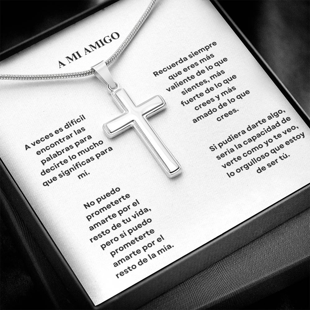Spanish My Boyfriend Cross Necklace