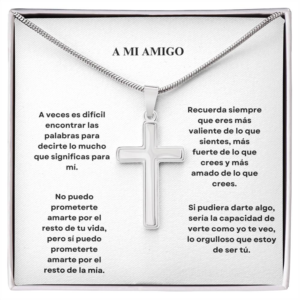 Spanish My Boyfriend Cross Necklace