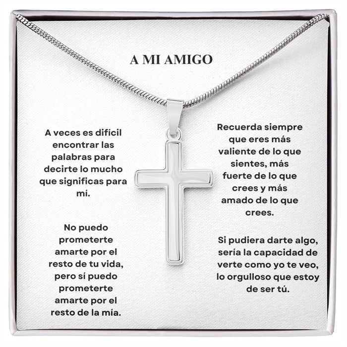 Spanish My Boyfriend Cross Necklace