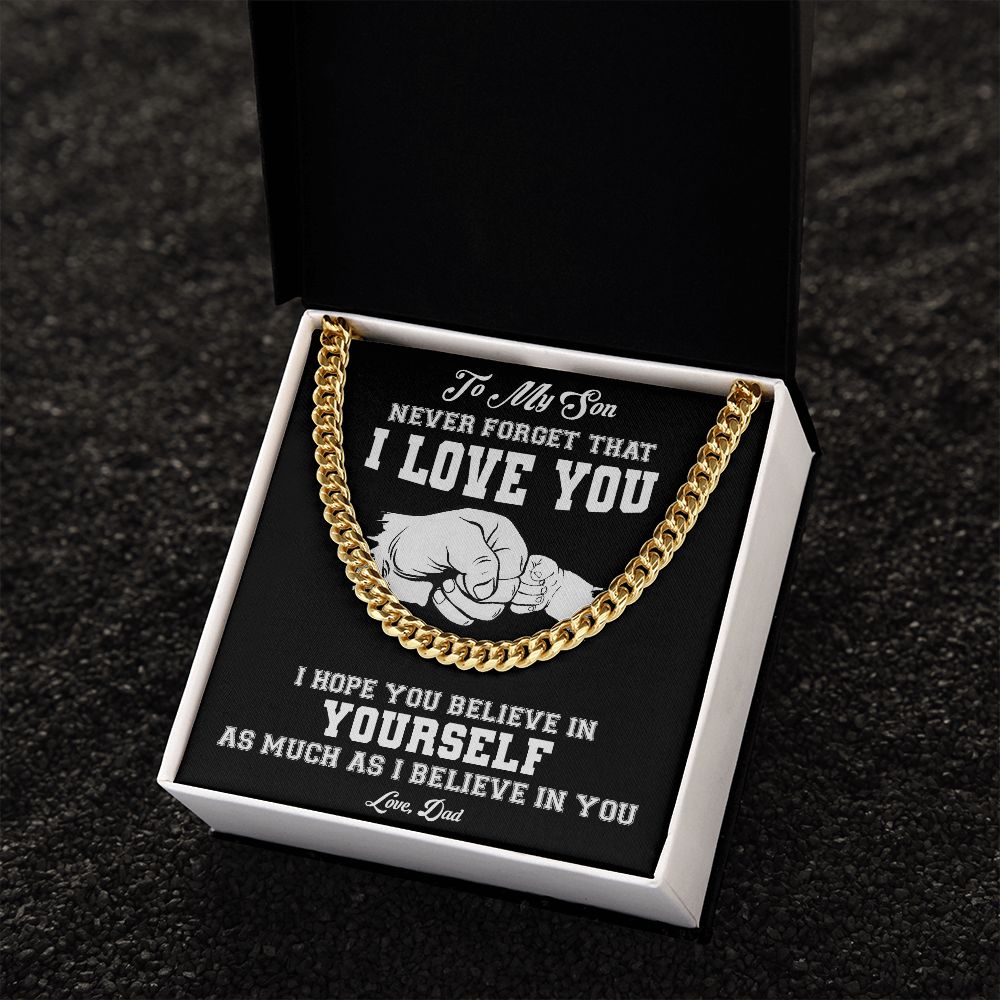 My Son | Never Forget - Cuban Link Chain