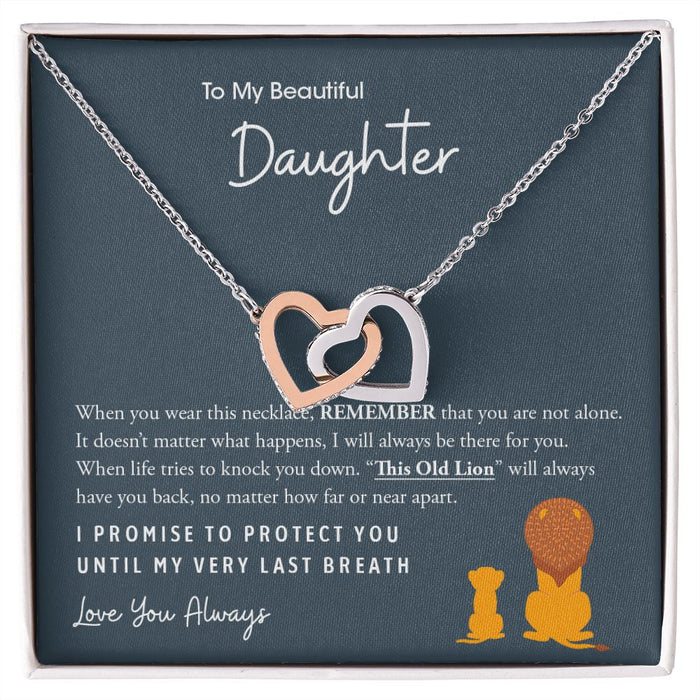 My Daughter | This Old Lion - Interlocking Hearts Necklace