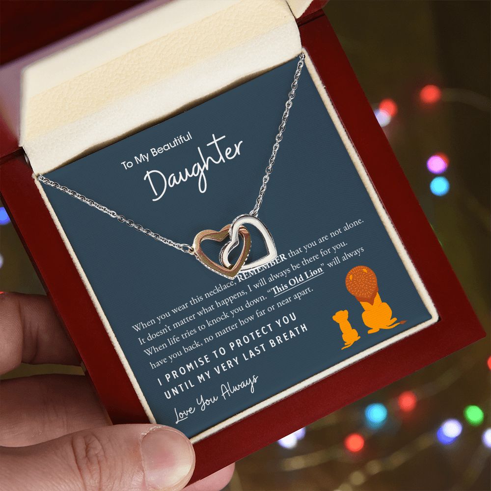 My Daughter | This Old Lion - Interlocking Hearts Necklace